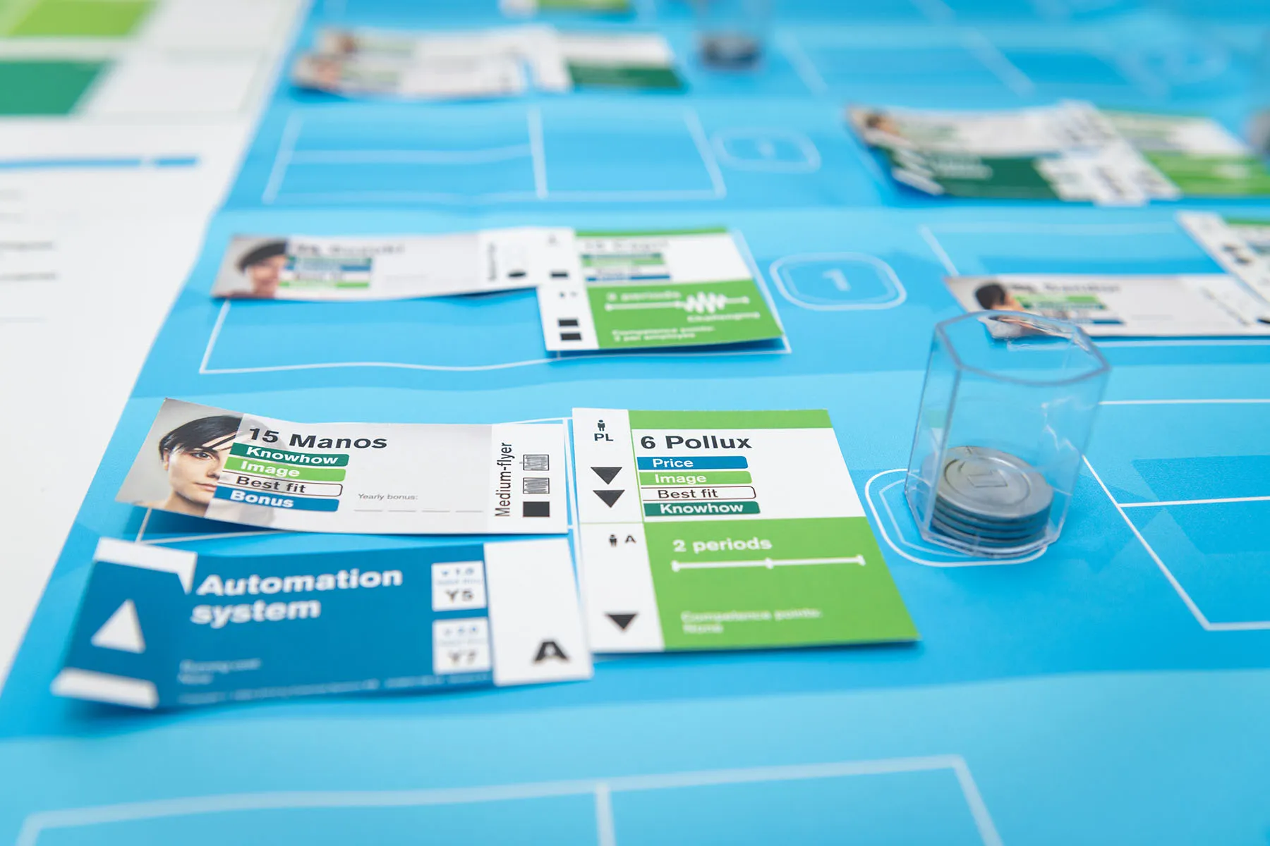 Close-up of CELEMI Tango™ business simulation